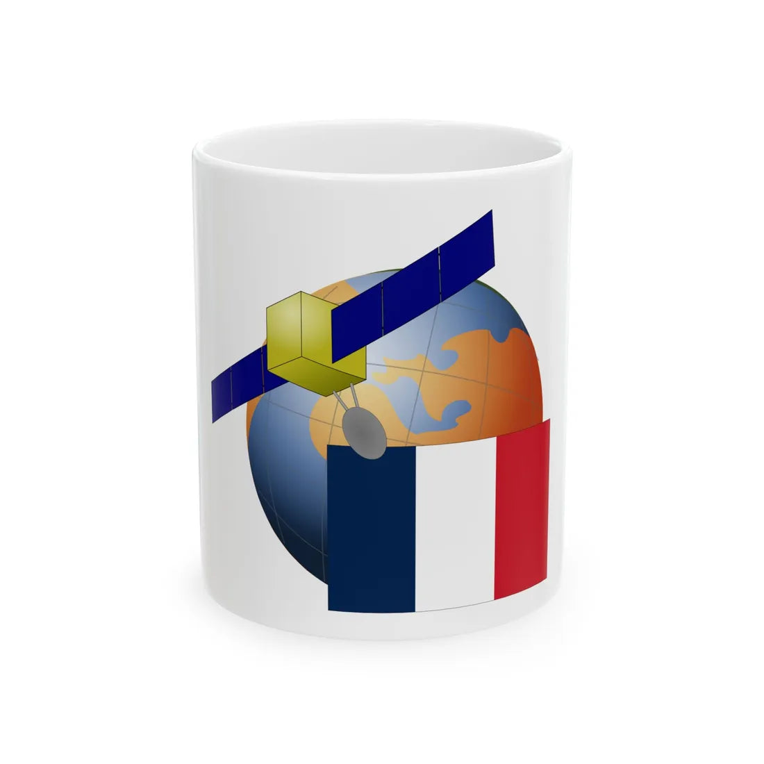 France-Satellite (France) White Coffee Mug 11oz - Go Mug Yourself