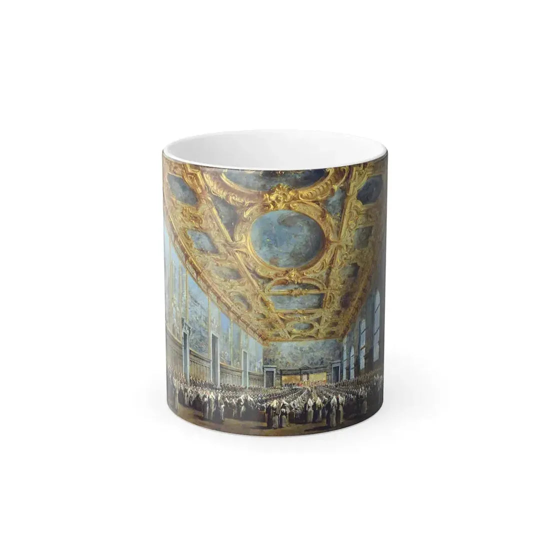 Francesco Guardi (1712-1793) Le Doge de Venise remercie le Conseil majeur - Oil on Canvas 1775 - Color Changing Mug 11oz 11oz - Go Mug Yourself
