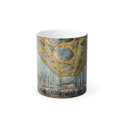 Francesco Guardi (1712-1793) Le Doge de Venise remercie le Conseil majeur - Oil on Canvas 1775 - Color Changing Mug 11oz 11oz - Go Mug Yourself