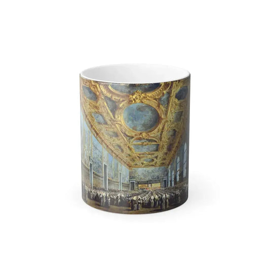 Francesco Guardi (1712-1793) Le Doge de Venise remercie le Conseil majeur - Oil on Canvas 1775 - Color Changing Mug 11oz 11oz - Go Mug Yourself