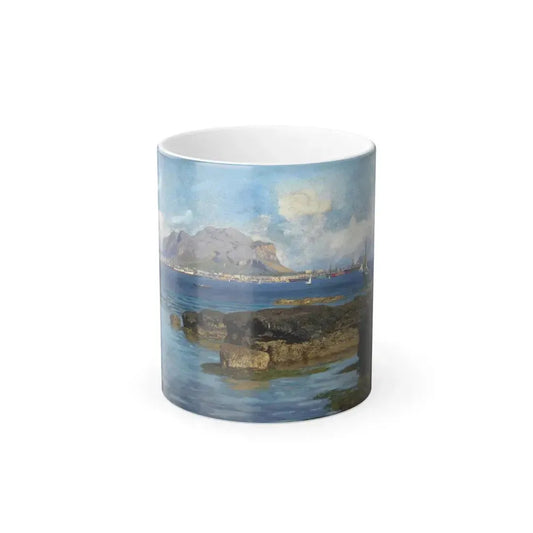 Francesco Lojacono (1841-1915) Monte Pellegrino, Palermo, Sicilia -  oil on canvas - Color Changing Mug 11oz 11oz - Go Mug Yourself
