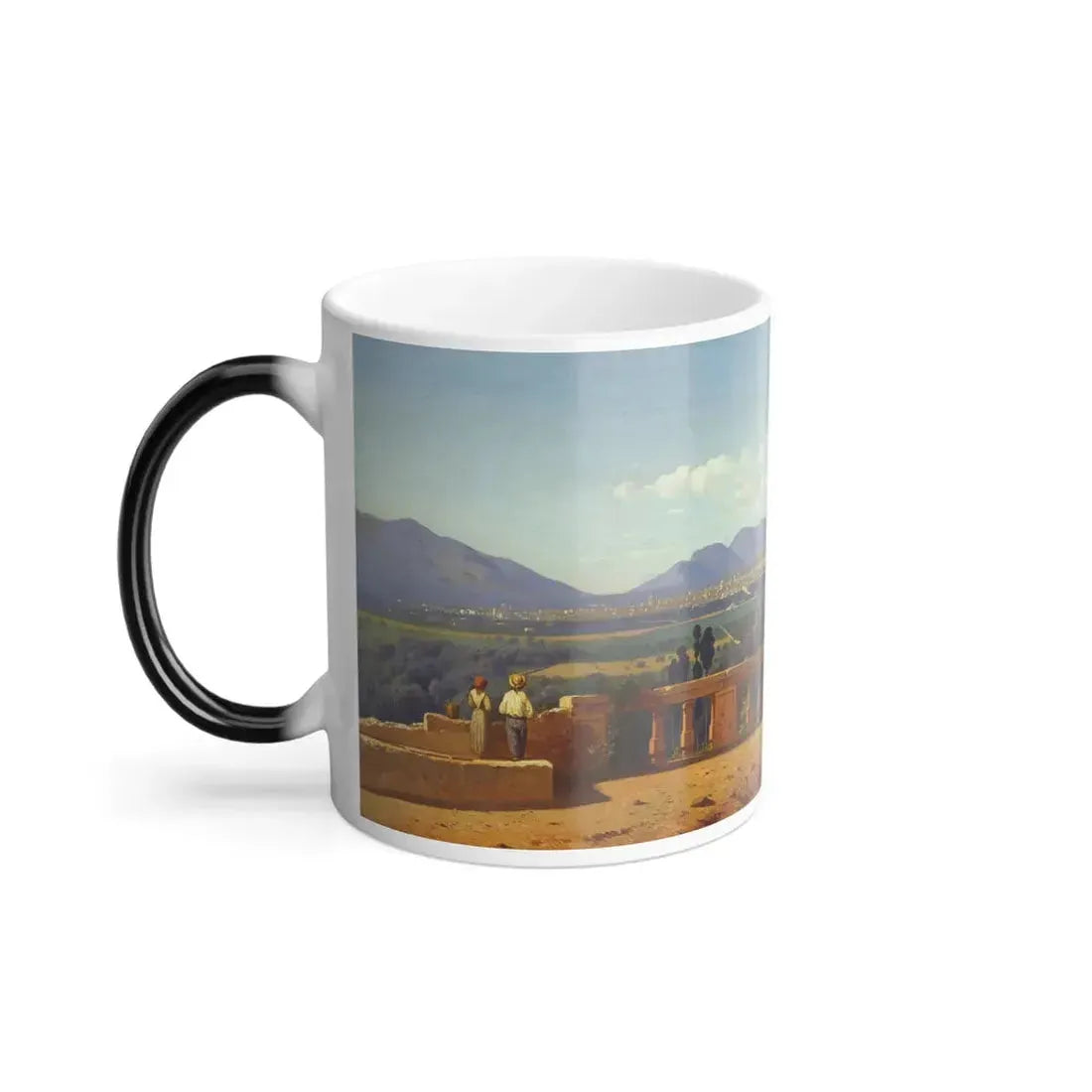 Francesco Lojacono (1841-1915) Palermo and Mount Pellegrino - Oil on Canvas 1874 - Color Changing Mug 11oz - Go Mug Yourself