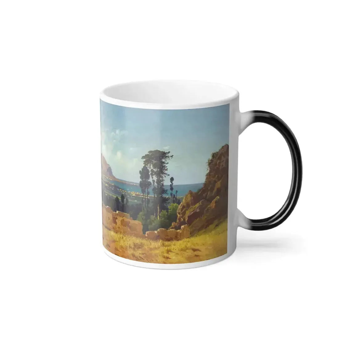 Francesco Lojacono (1841-1915) Palermo and Mount Pellegrino - Oil on Canvas 1874 - Color Changing Mug 11oz - Go Mug Yourself