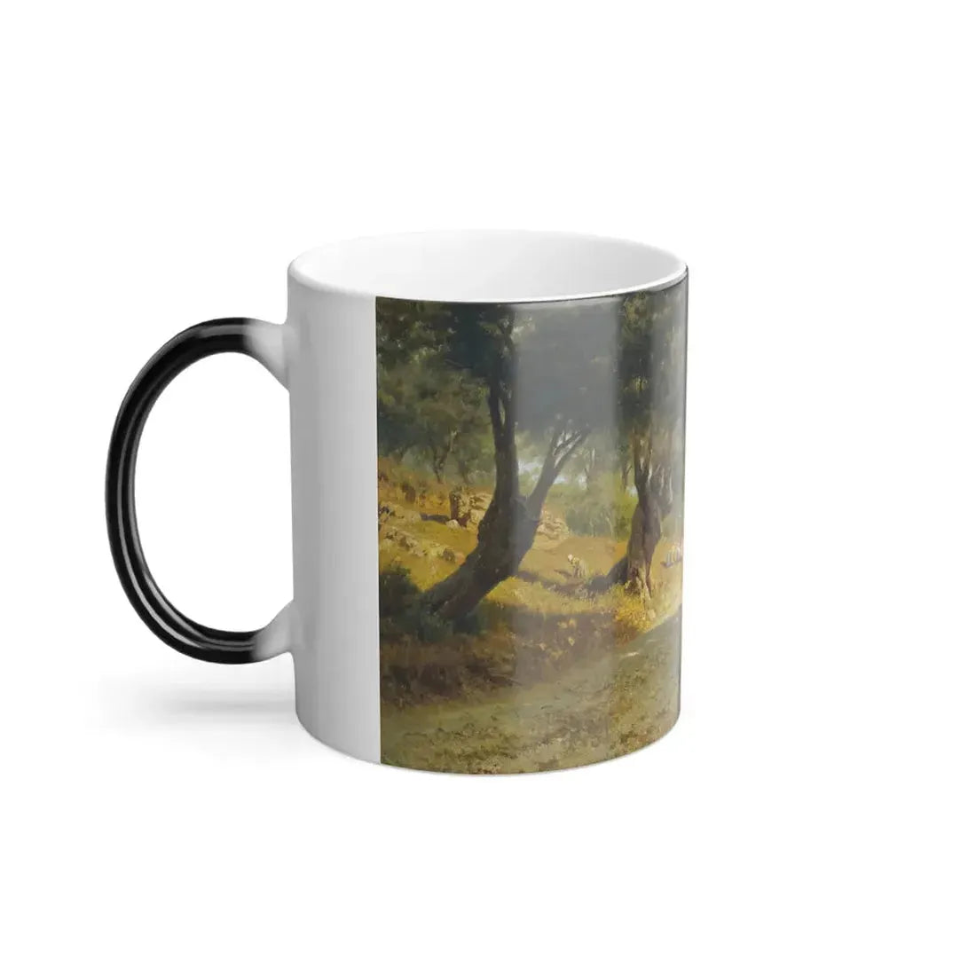 Francesco Lojacono (1841-1915) The Olive Grove, Palermo - Oil on Canvas - Color Changing Mug 11oz - Go Mug Yourself