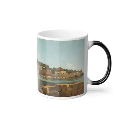 Francesco Lojacono (1841-1915) View of Acquasanta, Palermo - Oil on Canvas 1869 - Color Changing Mug 11oz - Go Mug Yourself