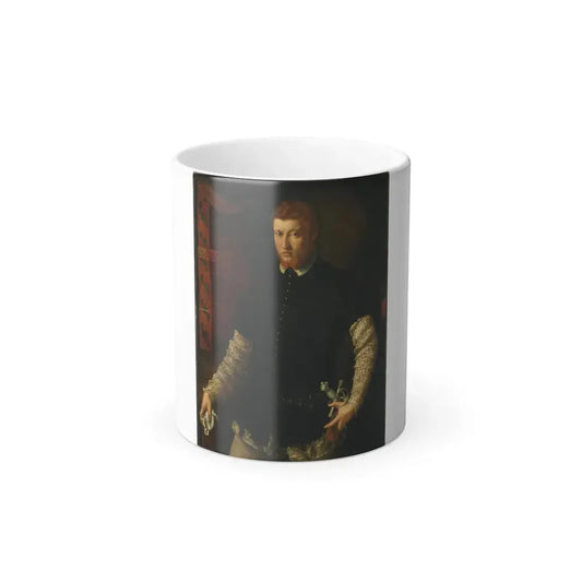Francesco Salviati (Francesco de' Rossi) (1510-1563) Portrait of a Man - Oil on Canvas - Color Changing Mug 11oz 11oz - Go Mug Yourself