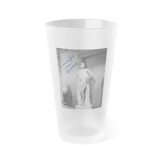 Francine York #04 (Vintage Female Icon) Frosted Pint Glass 16oz 16oz Frosted - Go Mug Yourself
