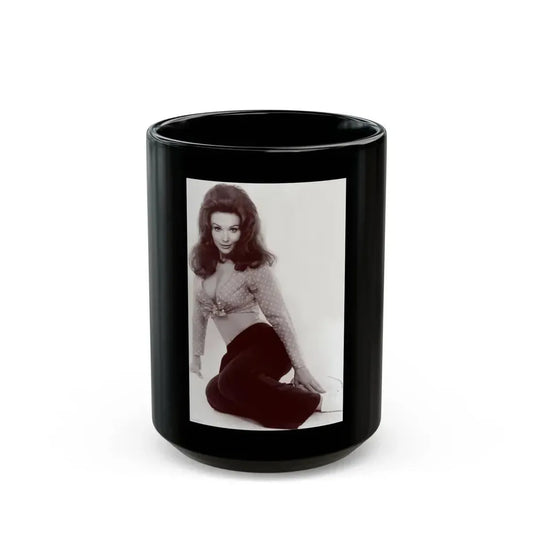 Francine York #05 (Vintage Female Icon) Black Coffee Mug 15oz - Go Mug Yourself