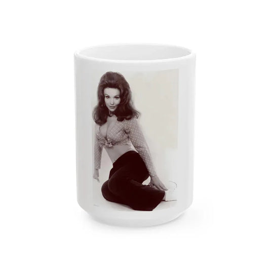 Francine York #05 (Vintage Female Icon) White Coffee Mug 15oz - Go Mug Yourself