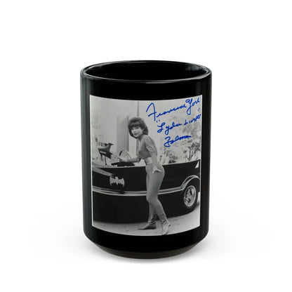 Francine York #09 (Vintage Female Icon) Black Coffee Mug 15oz - Go Mug Yourself