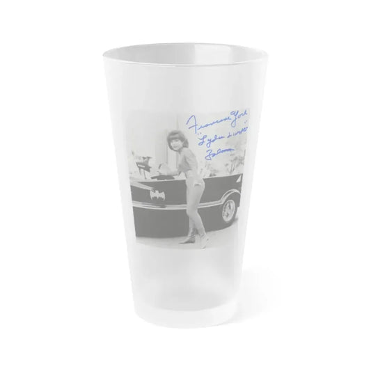 Francine York #09 (Vintage Female Icon) Frosted Pint Glass 16oz 16oz Frosted - Go Mug Yourself