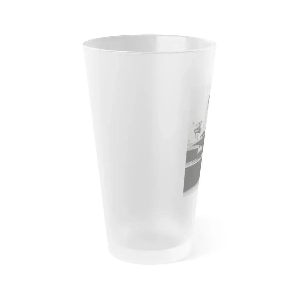 Francine York #09 (Vintage Female Icon) Frosted Pint Glass 16oz - Go Mug Yourself