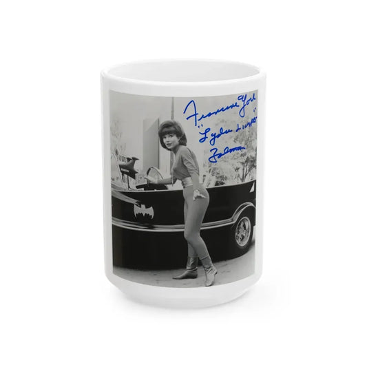 Francine York #09 (Vintage Female Icon) White Coffee Mug 15oz - Go Mug Yourself