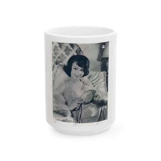 Francine York #12 1 (Vintage Female Icon) White Coffee Mug 15oz - Go Mug Yourself