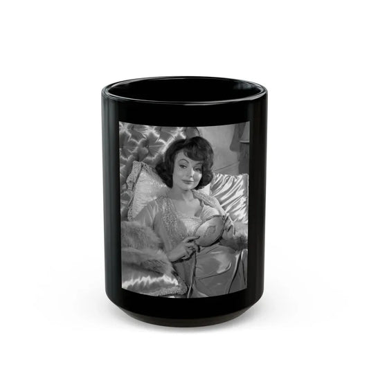 Francine York #14 (Vintage Female Icon) Black Coffee Mug 15oz - Go Mug Yourself