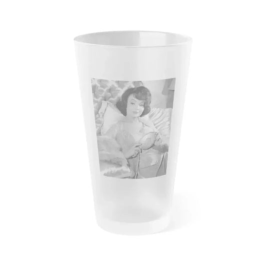 Francine York #14 (Vintage Female Icon) Frosted Pint Glass 16oz 16oz Frosted - Go Mug Yourself