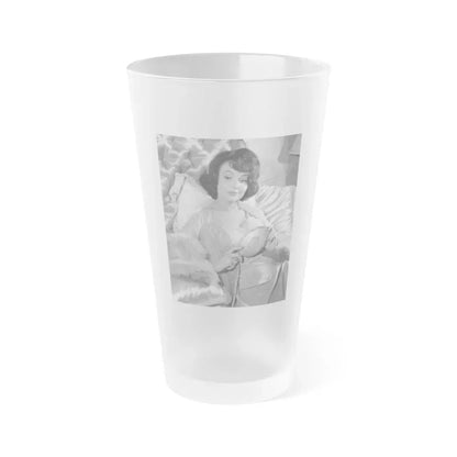 Francine York #14 (Vintage Female Icon) Frosted Pint Glass 16oz 16oz Frosted - Go Mug Yourself