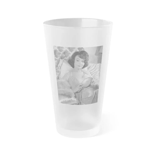 Francine York #14 (Vintage Female Icon) Frosted Pint Glass 16oz 16oz Frosted - Go Mug Yourself
