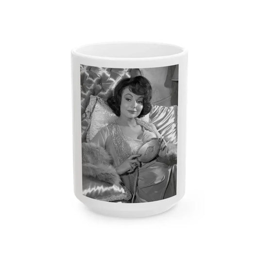 Francine York #14 (Vintage Female Icon) White Coffee Mug 15oz - Go Mug Yourself