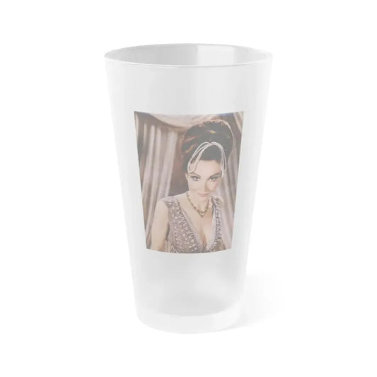 Francine York #146 (Vintage Female Icon) Frosted Pint Glass 16oz 16oz Frosted - Go Mug Yourself