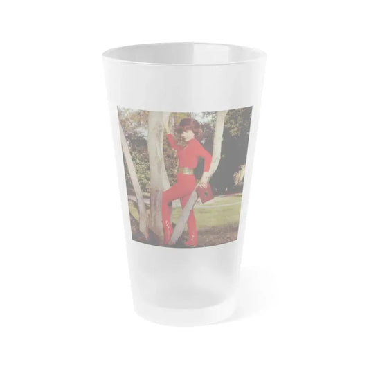 Francine York #16 (Vintage Female Icon) Frosted Pint Glass 16oz 16oz Frosted - Go Mug Yourself
