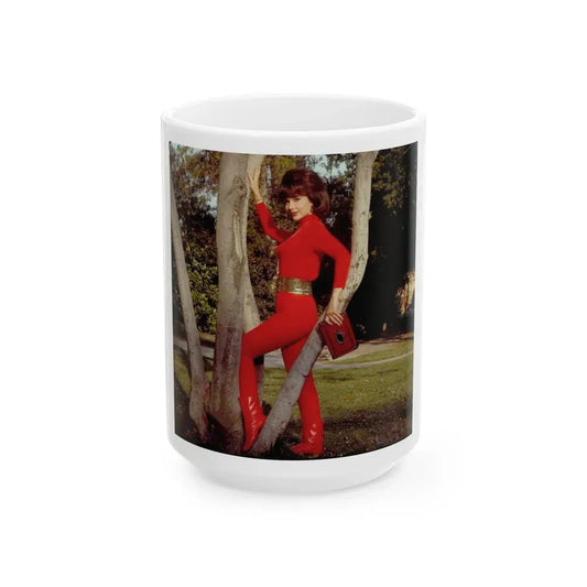 Francine York #16 (Vintage Female Icon) White Coffee Mug 15oz - Go Mug Yourself