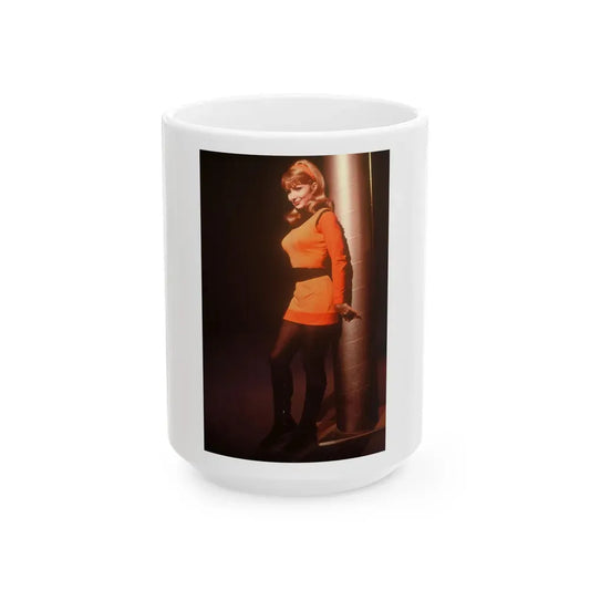Francine York #168 (Vintage Female Icon) White Coffee Mug 15oz - Go Mug Yourself