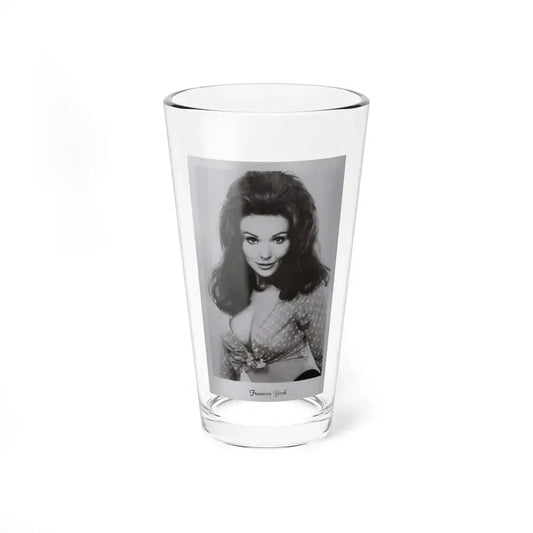 Francine York #169 - 4x5 60's B&W Photo on Postcard Paper (Vintage Female Icon) Pint Glass 16oz 16oz - Go Mug Yourself
