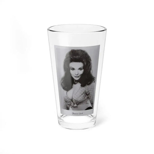 Francine York #169 - 4x5 60's B&W Photo on Postcard Paper (Vintage Female Icon) Pint Glass 16oz 16oz - Go Mug Yourself