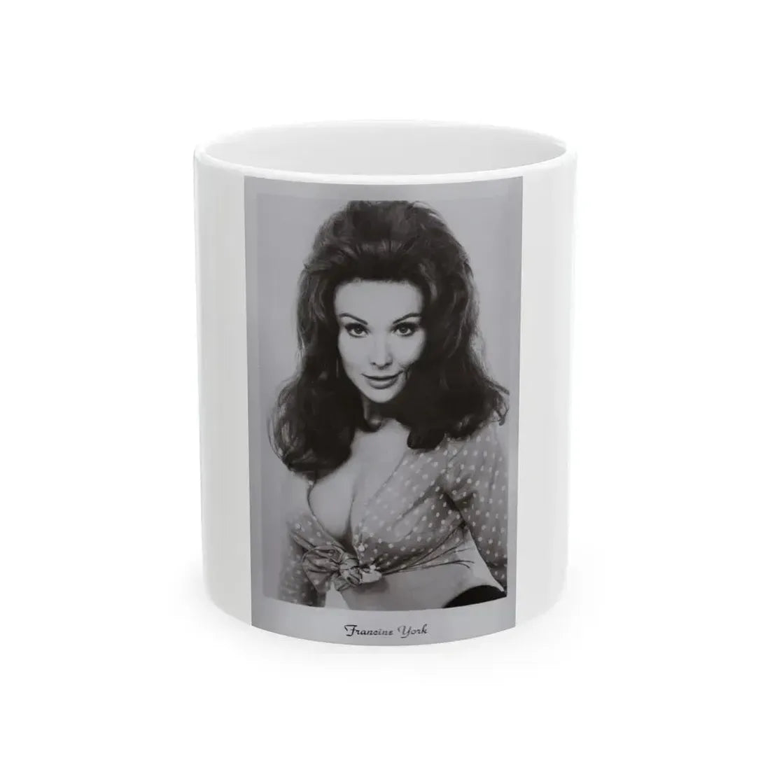 Francine York #169 - 4x5 60's B&W Photo on Postcard Paper (Vintage Female Icon) White Coffee Mug 11oz - Go Mug Yourself