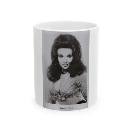 Francine York #169 - 4x5 60's B&W Photo on Postcard Paper (Vintage Female Icon) White Coffee Mug 11oz - Go Mug Yourself