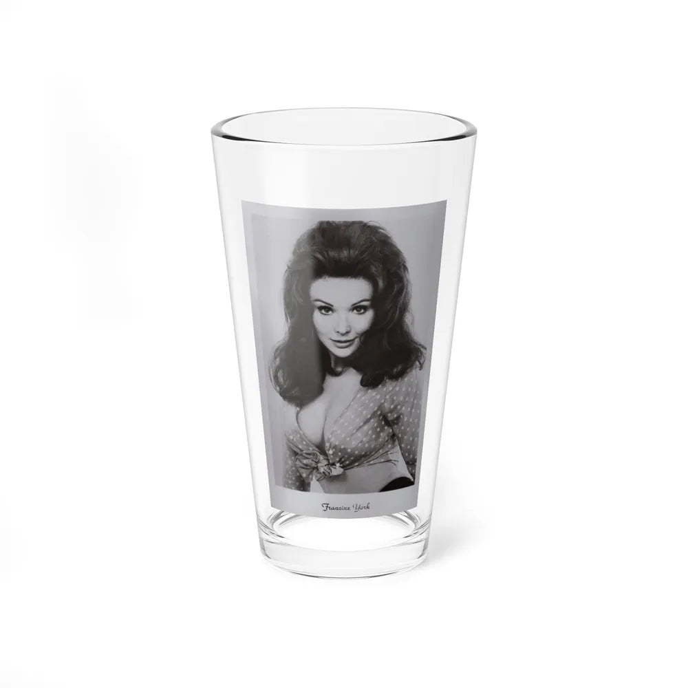 Francine York #169 - 4x5 60's B&W Photo on Postcard Paper (Vintage Female Icon) Pint Glass 16oz-16oz-Go Mug Yourself