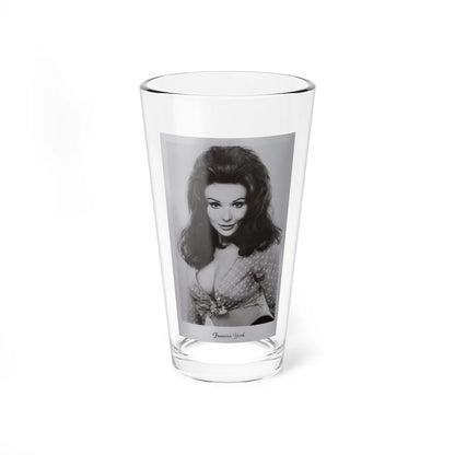 Francine York #169 - 4x5 60's B&W Photo on Postcard Paper (Vintage Female Icon) Pint Glass 16oz-16oz-Go Mug Yourself
