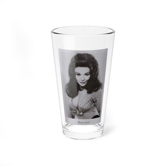 Francine York #169 - 4x5 60's B&W Photo on Postcard Paper (Vintage Female Icon) Pint Glass 16oz-16oz-Go Mug Yourself