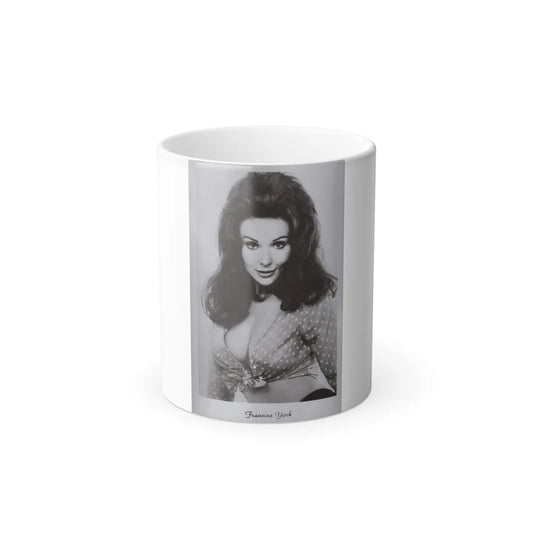 Francine York #169 - 4x5 60's B&W Photo on Postcard Paper (Vintage Female Icons) Color Changing Mug 11oz-11oz-Go Mug Yourself