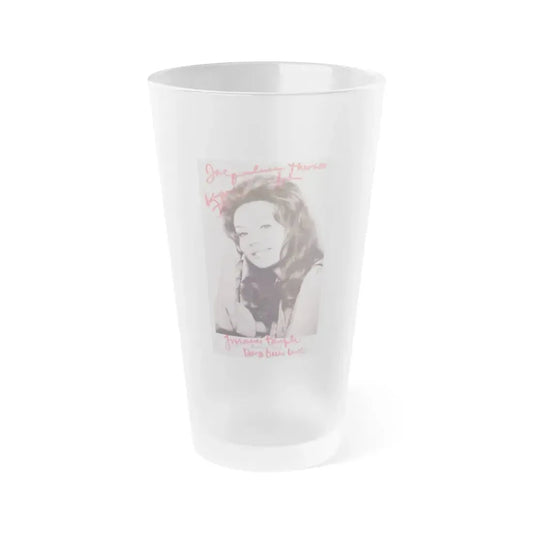 Francine York #17 (Vintage Female Icon) Frosted Pint Glass 16oz 16oz Frosted - Go Mug Yourself