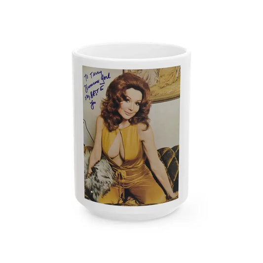 Francine York #18 (Vintage Female Icon) White Coffee Mug 15oz - Go Mug Yourself