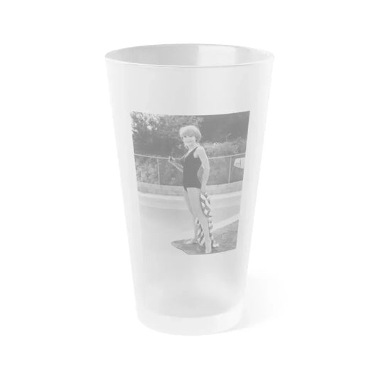 Francine York #182 (Vintage Female Icon) Frosted Pint Glass 16oz 16oz Frosted - Go Mug Yourself