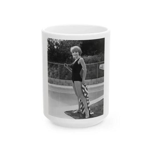 Francine York #182 (Vintage Female Icon) White Coffee Mug 15oz - Go Mug Yourself