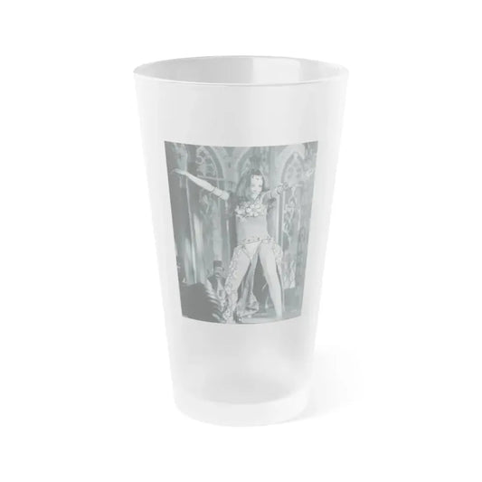 Francine York #185 (Vintage Female Icon) Frosted Pint Glass 16oz 16oz Frosted - Go Mug Yourself