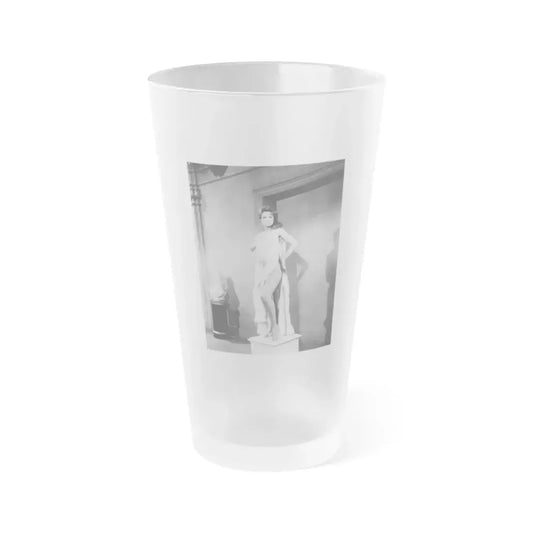 Francine York #21 (Vintage Female Icon) Frosted Pint Glass 16oz 16oz Frosted - Go Mug Yourself