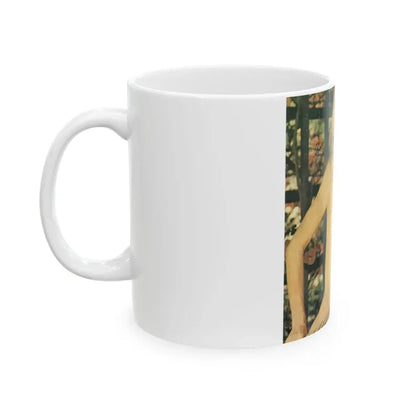 Francine York #23 - Topless (Vintage Female Icon) White Coffee Mug - Go Mug Yourself