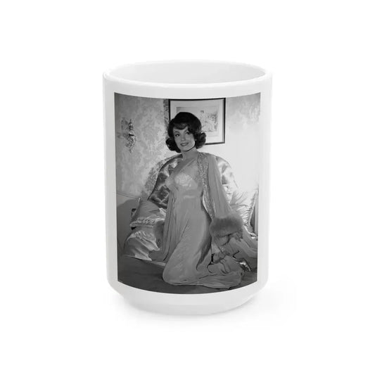 Francine York #41 1 (Vintage Female Icon) White Coffee Mug 15oz - Go Mug Yourself