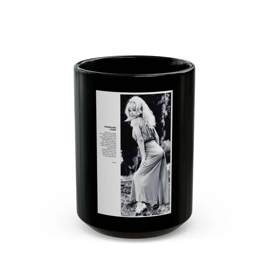Francine York #43 (Vintage Female Icon) Black Coffee Mug 15oz - Go Mug Yourself