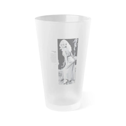 Francine York #43 (Vintage Female Icon) Frosted Pint Glass 16oz 16oz Frosted - Go Mug Yourself