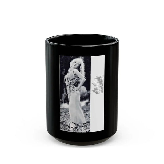 Francine York #44 (Vintage Female Icon) Black Coffee Mug 15oz - Go Mug Yourself