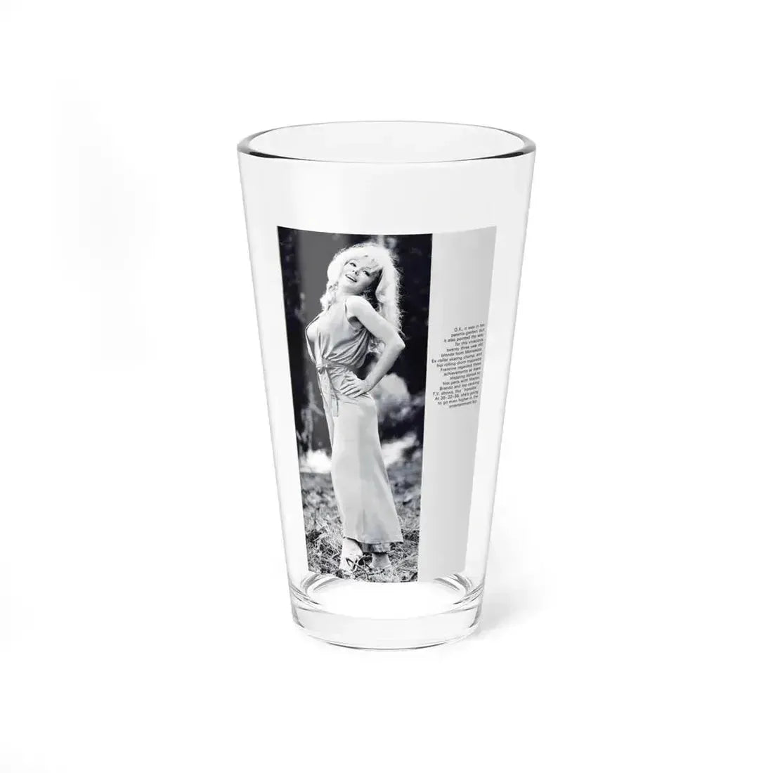 Francine York #44 (Vintage Female Icon) Pint Glass 16oz 16oz - Go Mug Yourself