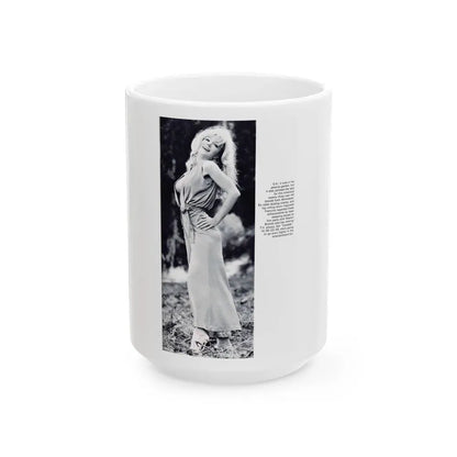 Francine York #44 (Vintage Female Icon) White Coffee Mug 15oz - Go Mug Yourself