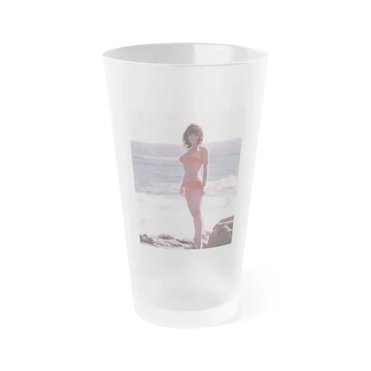 Francine York #48 (Vintage Female Icon) Frosted Pint Glass 16oz 16oz Frosted - Go Mug Yourself