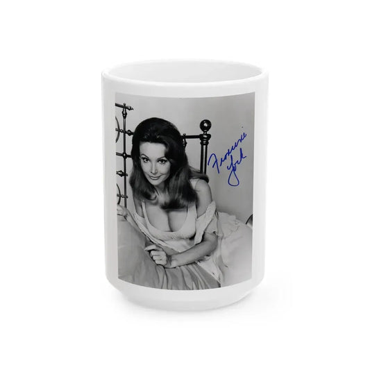 Francine York #50 (Vintage Female Icon) White Coffee Mug 15oz - Go Mug Yourself